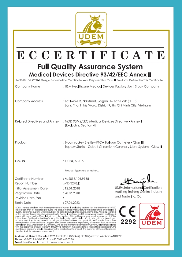 USM C.E certificate